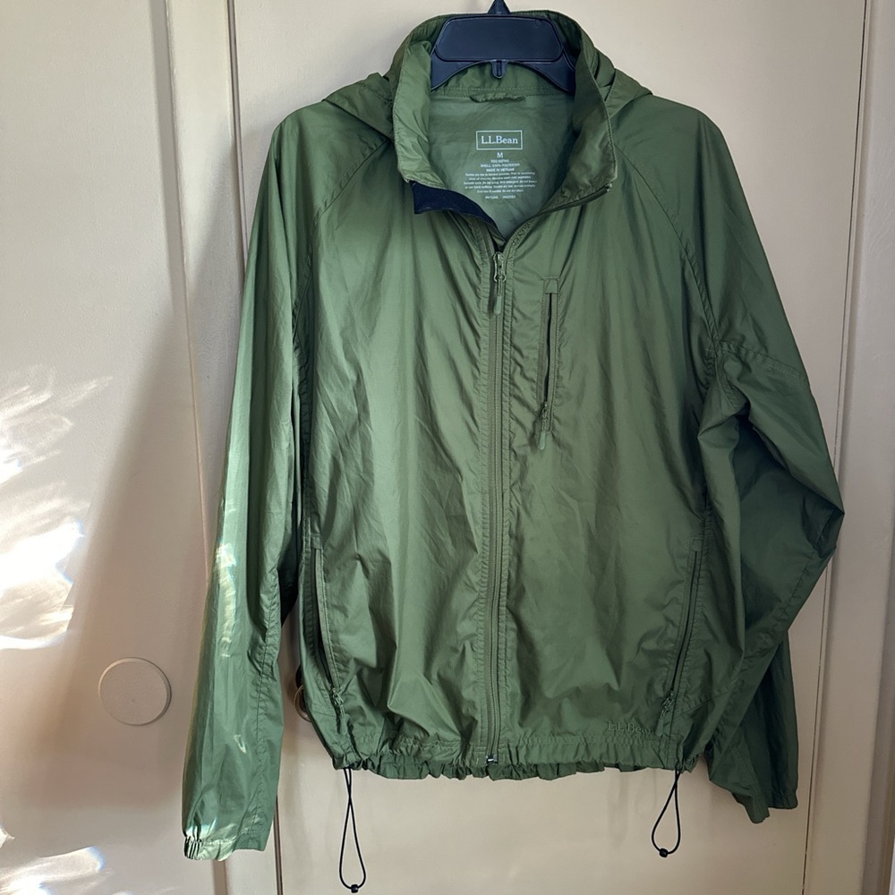 L.L. Bean Green Windbreaker Lightweight Jacket